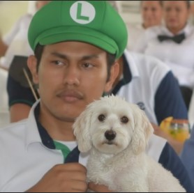 A fun and exciting moment from a video.